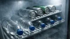 ダイソーのボトルスタッキングマットで冷蔵庫のペットボトル転がりを解決する方法