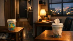 捨てる前に試したいスタバカップ再利用アイデア2つでデスクがすっきり