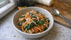 切って・ゆでて・和えるだけ。大根のナムル風が「水気ひとつ」でしっかり味になる