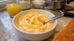 卵なしで5分、とろっと爽やか。オレンジクリームの簡単レシピ(タルトのフィリングにも)