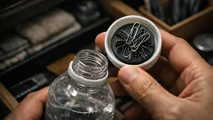 ペットボトルのふた×マグネットでクリップ収納、引き出しの散らかりを一発解消