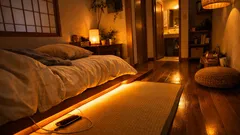 ダイソーのテープライトで夜中のトイレがラクに、貼るだけ足元灯の作り方